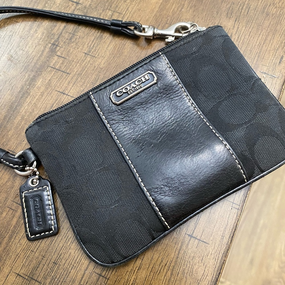 Black Coach Wristlet